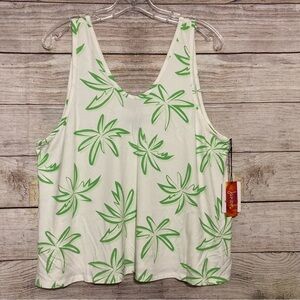 Body Glove V neck Sleeveless Tank Top Size Large Juniors Tropical Beach‎